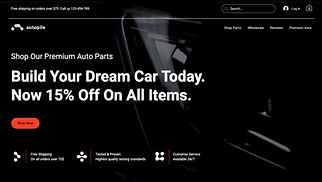 Online Store website templates - Auto Parts Store