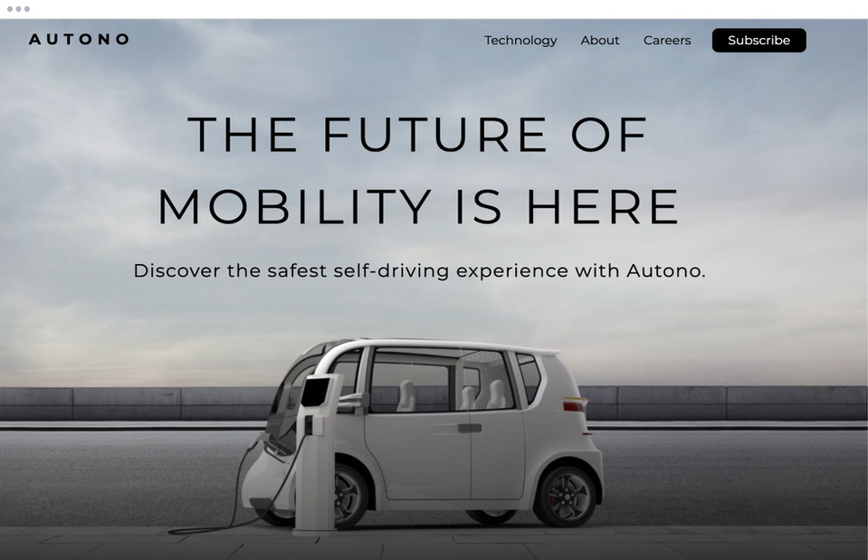 Website for self driving car.