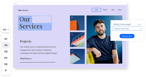 Showcase of Wix Accessibility features