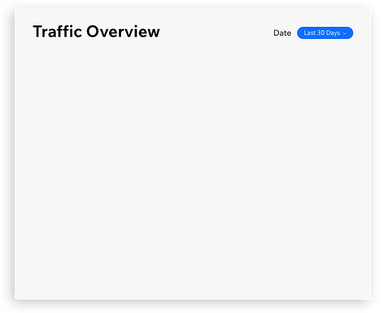 An example of a Traffic Overview report in Wix Analytics.